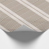 Glanzend wrapppapier Bruin Stripe Cadeaupapier (Hoek)