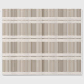 Glanzend wrapppapier Bruin Stripe Cadeaupapier (Vlak)