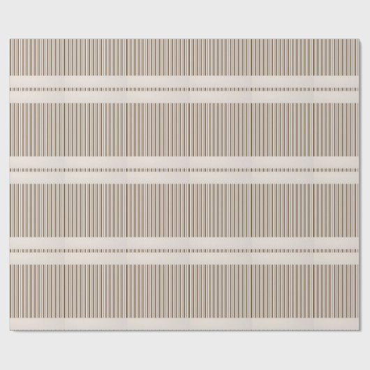 Glanzend wrapppapier Bruin Stripe Cadeaupapier (Vlak)