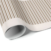 Glanzend wrapppapier Bruin Stripe Cadeaupapier (Rol Hoek)