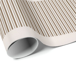 Glanzend wrapppapier Bruin Stripe Cadeaupapier