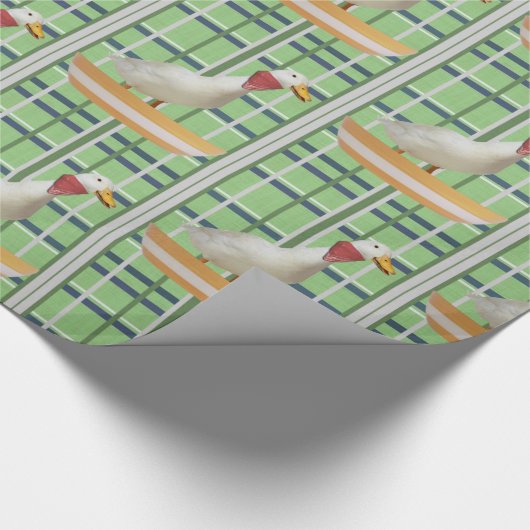 Glanzend wrapppapier Duck Green Play Cadeaupapier (Hoek)