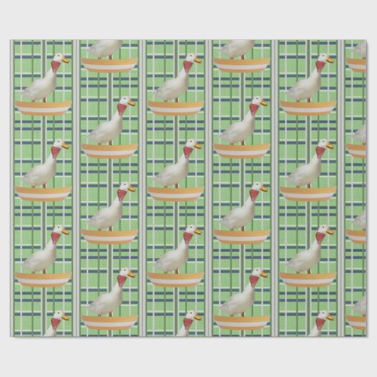 Glanzend wrapppapier Duck Green Play Cadeaupapier (Vlak)