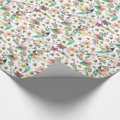 Glanzend wrapppapier, Floral Cadeaupapier (Hoek)