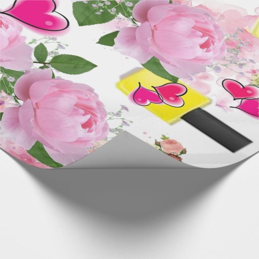 Glanzend wrapppapier, geel nagels, Pools Cadeaupapier (Hoek)