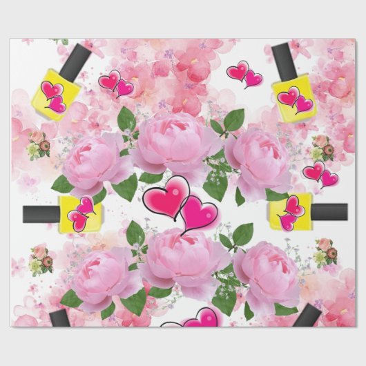 Glanzend wrapppapier, geel nagels, Pools Cadeaupapier (Vlak)