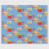 Glanzend wrapppapier, geperste aardappelvloerbedek cadeaupapier (Vlak)