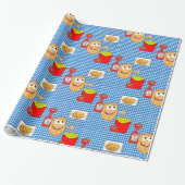 Glanzend wrapppapier, geperste aardappelvloerbedek cadeaupapier (Uitgerold)