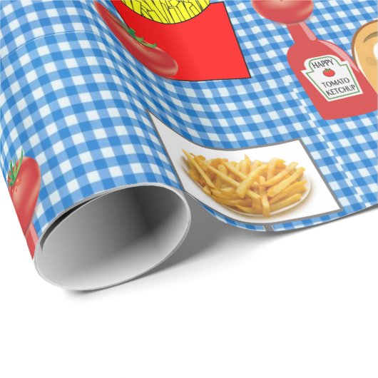 Glanzend wrapppapier, geperste aardappelvloerbedek cadeaupapier (Rol Hoek)