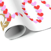 Glanzend wrapppapier, Gold Swan Love is Air Cadeaupapier (Rol Hoek)