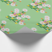 Glanzend wrapppapier, groen voor Floral Butterfly Cadeaupapier (Hoek)