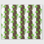 Glanzend wrapppapier, groene kikkerpil cadeaupapier (Vlak)