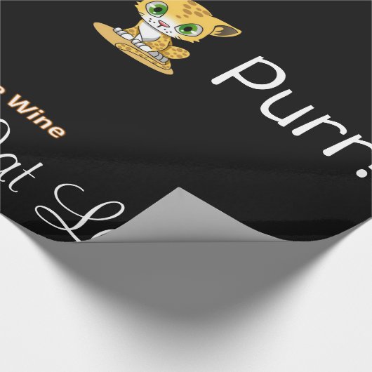 Glanzend wrapppapier, katdame voor wijn cadeaupapier (Hoek)