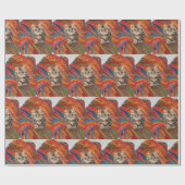 Glanzend wrapppapier, keukenkat cadeaupapier (Vlak)