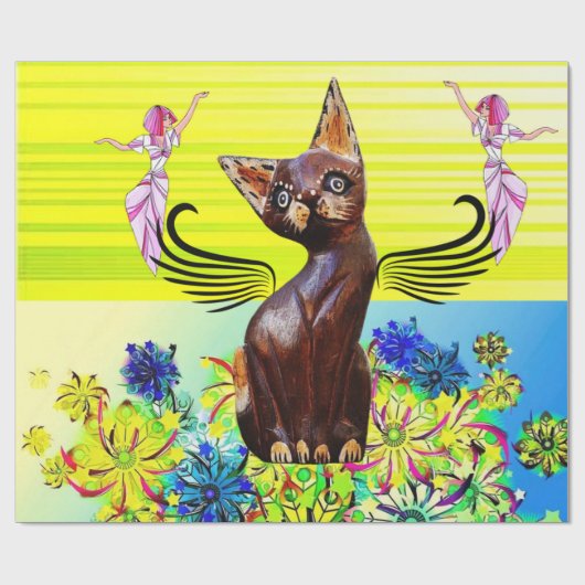 Glanzend wrapppapier, keukenpapier, flessenhaar cadeaupapier (Vlak)