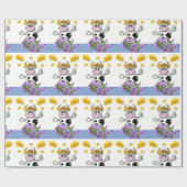 Glanzend wrapppapier, Koe geplakt kauwgaas Cadeaupapier (Vlak)