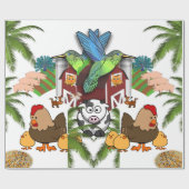 Glanzend wrapppapier, Koe kattenbakkerij Cadeaupapier (Vlak)