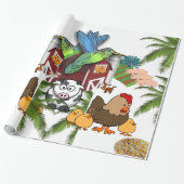 Glanzend wrapppapier, Koe kattenbakkerij Cadeaupapier (Uitgerold)