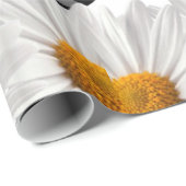 Glanzend wrapppapier, Koe White Daisy Cadeaupapier (Rol Hoek)