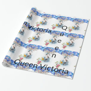 Glanzend wrapppapier, koningin Victoriaans Floral Cadeaupapier