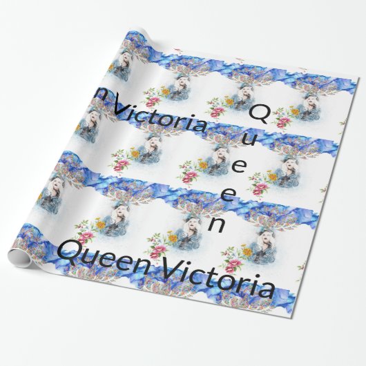Glanzend wrapppapier, koningin Victoriaans Floral Cadeaupapier (Uitgerold)