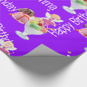 Glanzend wrapppapier, melkachtig vrolijke verjaard cadeaupapier (Hoek)