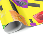Glanzend wrapppapier, nagelPoolse geelkleuren Cadeaupapier (Rol Hoek)