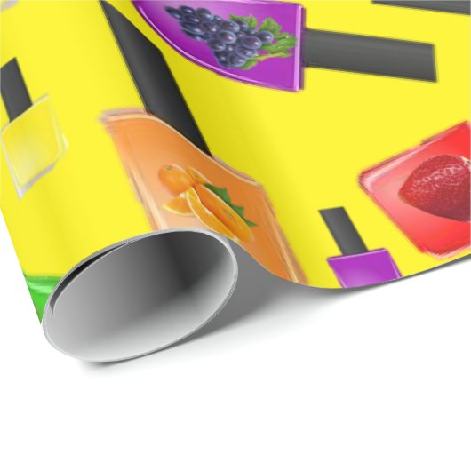 Glanzend wrapppapier, nagelPoolse geelkleuren Cadeaupapier (Rol Hoek)