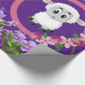 Glanzend wrapppapier, Paars van schapenvlees Cadeaupapier (Hoek)