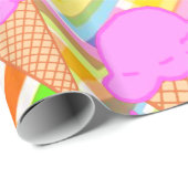 Glanzend wrapppapier, pastel Chevron Ice Cream Cadeaupapier (Rol Hoek)