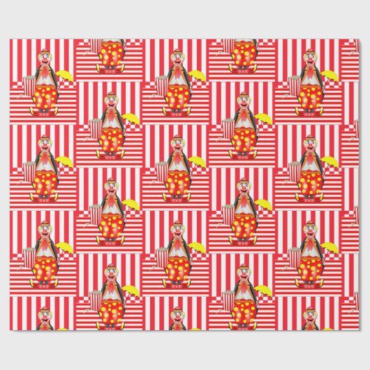 Glanzend wrapppapier, rode strepe popcorn cadeaupapier (Vlak)