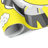 Glanzend wrapppapier, schaap Sun gele wolken Cadeaupapier (Rol Hoek)