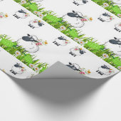 Glanzend wrapppapier, schapenvlees cadeaupapier (Hoek)