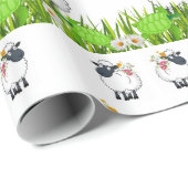 Glanzend wrapppapier, schapenvlees cadeaupapier (Rol Hoek)