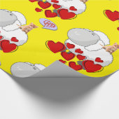 Glanzend wrapppapier, schapenvlees, keukenpapier,  cadeaupapier (Hoek)