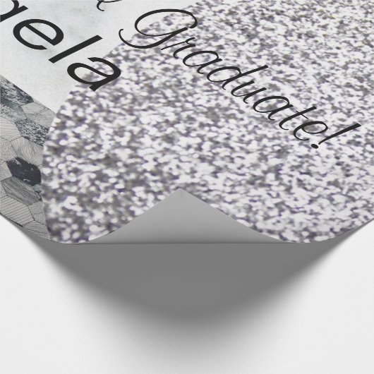Glanzend wrapppapier, schoonheidsschool Afstuderen Cadeaupapier (Hoek)