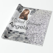 Glanzend wrapppapier, schoonheidsschool Afstuderen Cadeaupapier (Uitgerold)