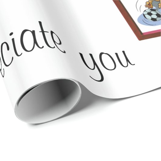 Glanzend wrapppapier, schoonmaakdame cadeaupapier (Rol Hoek)