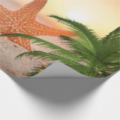 Glanzend wrapppapier Starfish Beach Cadeaupapier (Hoek)