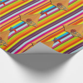 Glanzend wrapppapier, stripe tapijtslang cadeaupapier (Hoek)