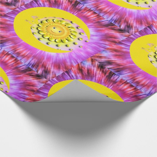 Glanzend wrapppapier, Sun Moon Cadeaupapier (Hoek)