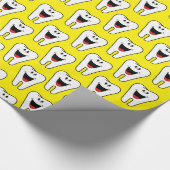 Glanzend wrapppapier, Tedgeel tandheelkundige tand Cadeaupapier (Hoek)