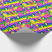 Glanzend wrapppapier, Teenslippers met balkband Cadeaupapier (Hoek)