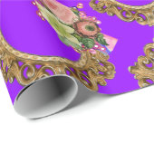Glanzend wrapppapier, Victoriaans Floral Cadeaupapier (Rol Hoek)