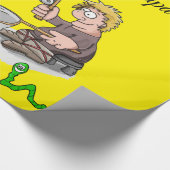 Glanzend wrapppapier, visser Vist geel Cadeaupapier (Hoek)