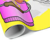 Glanzend wrapppapier, visser Vist geel Cadeaupapier (Rol Hoek)