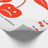 Glanzend wrapppapier, voor na koffie Cherrie Cadeaupapier (Hoek)