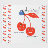 Glanzend wrapppapier, voor na koffie Cherrie Cadeaupapier (Vlak)