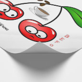 Glanzend wrapppapier, voor na koffie Cherrie Cadeaupapier (Hoek)