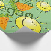 Glanzend wrapppapier, wortelen zon 100% Vegan Cadeaupapier (Hoek)